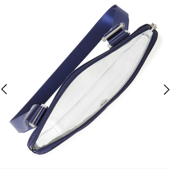 Clear Pocket Crossbody with Navy Straps Designed with Stadium Policies In Mind - Picture 5 of 5